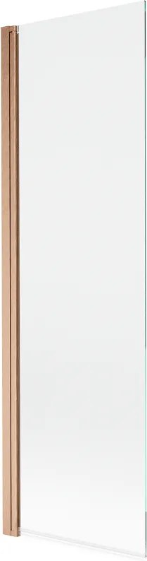 Mexen Mist parede de banho de 1 painel 70 x 150 cm, transparente, cobre escovado - 8A9-070-001-65-00