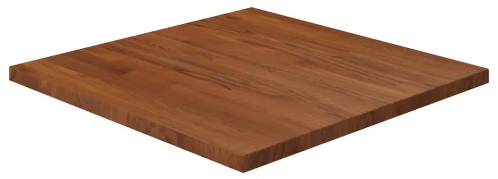 Tampo mesa quadrado 60x60x2,5 carvalho tratado castanho-escuro