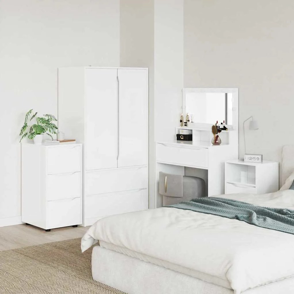 vidaXL Armário de arrumação Branco Brilhante 40 x 48 x 81 cm