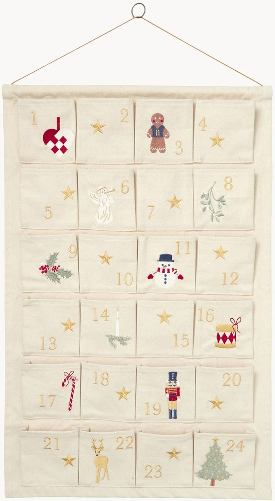 Calendário de Natal em algodão orgânico Eve