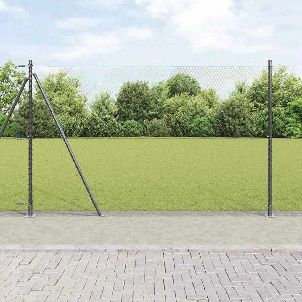 Cerca Hexagonal vidaXL Cinza 1,6 x 25 m Aço