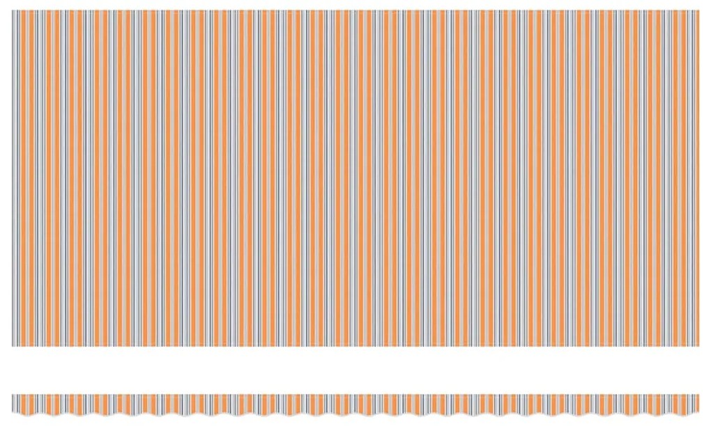 Toldo retrátil automático listrado, multicolorido, 600 x 300 cm
