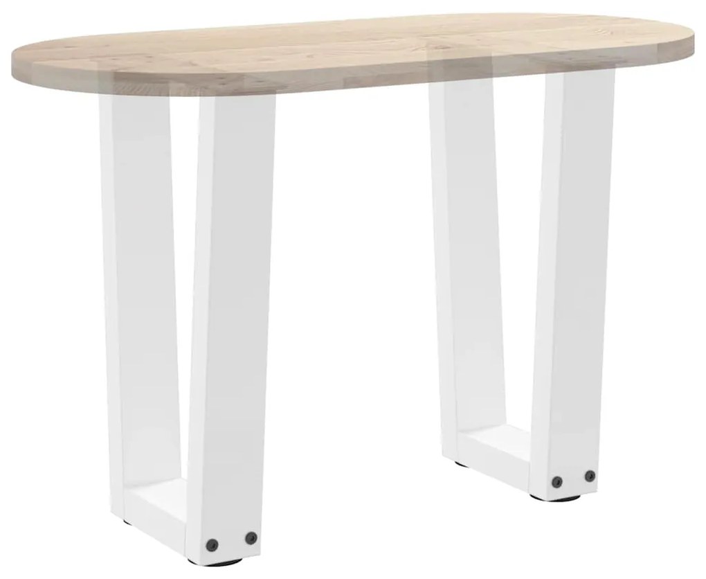 Pés para mesa de centro em V 2 peças Branco 38x(42-43,3) cm Aço