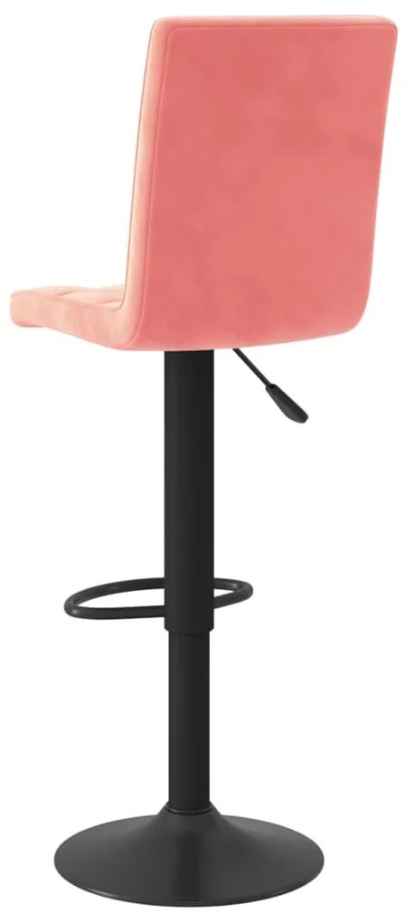 Bancos de bar 2 pcs veludo rosa