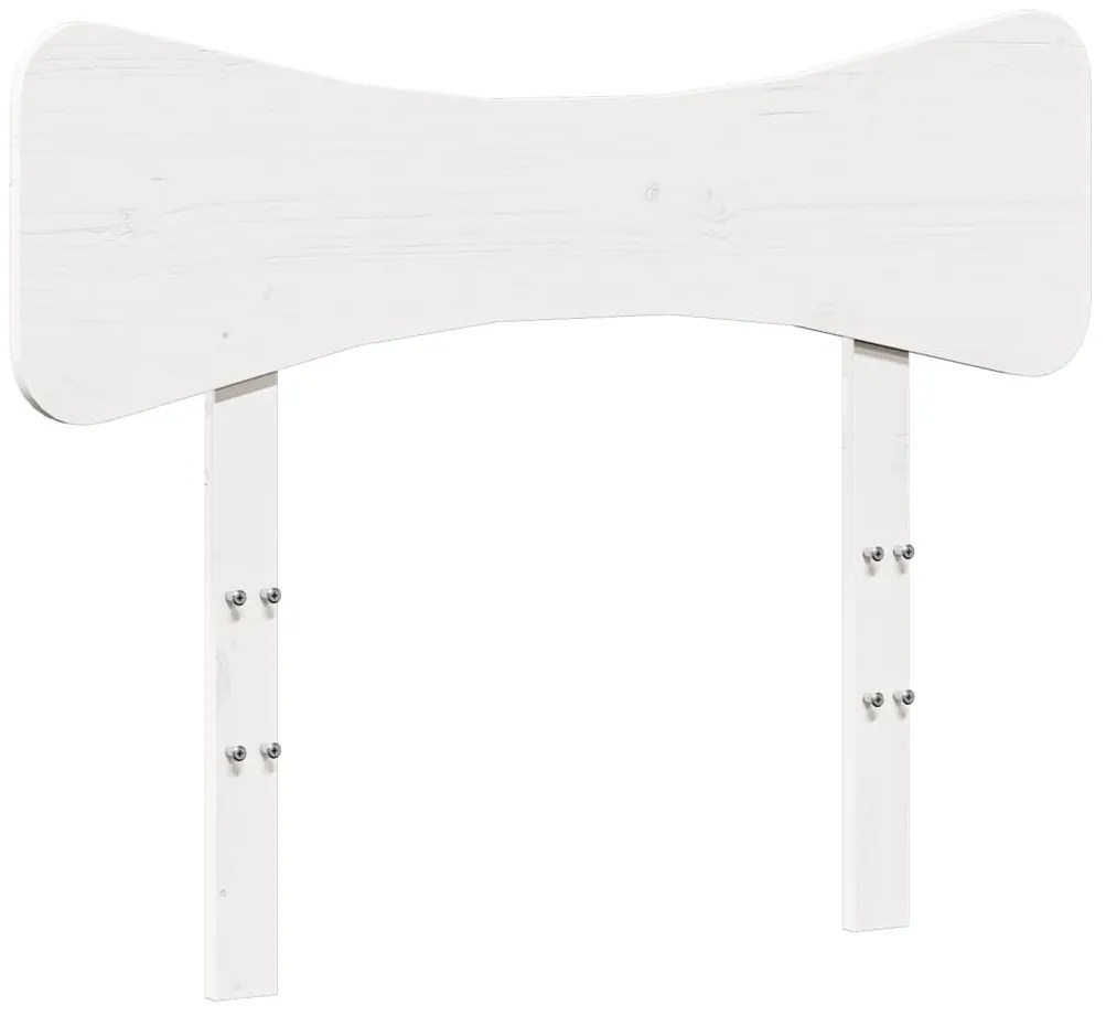 Cama sem colchão 90x190 cm madeira de pinho maciça branco