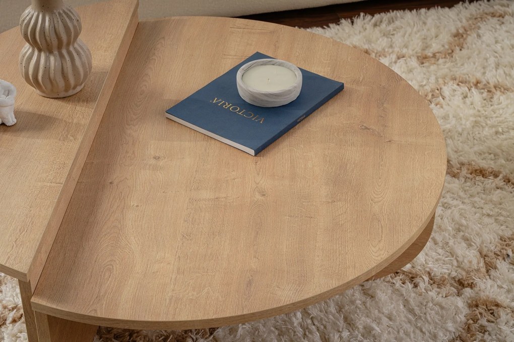 Mesa de Centro Orion – Carvalho Mel – 90x30x60 cm e 85x35x30 cm