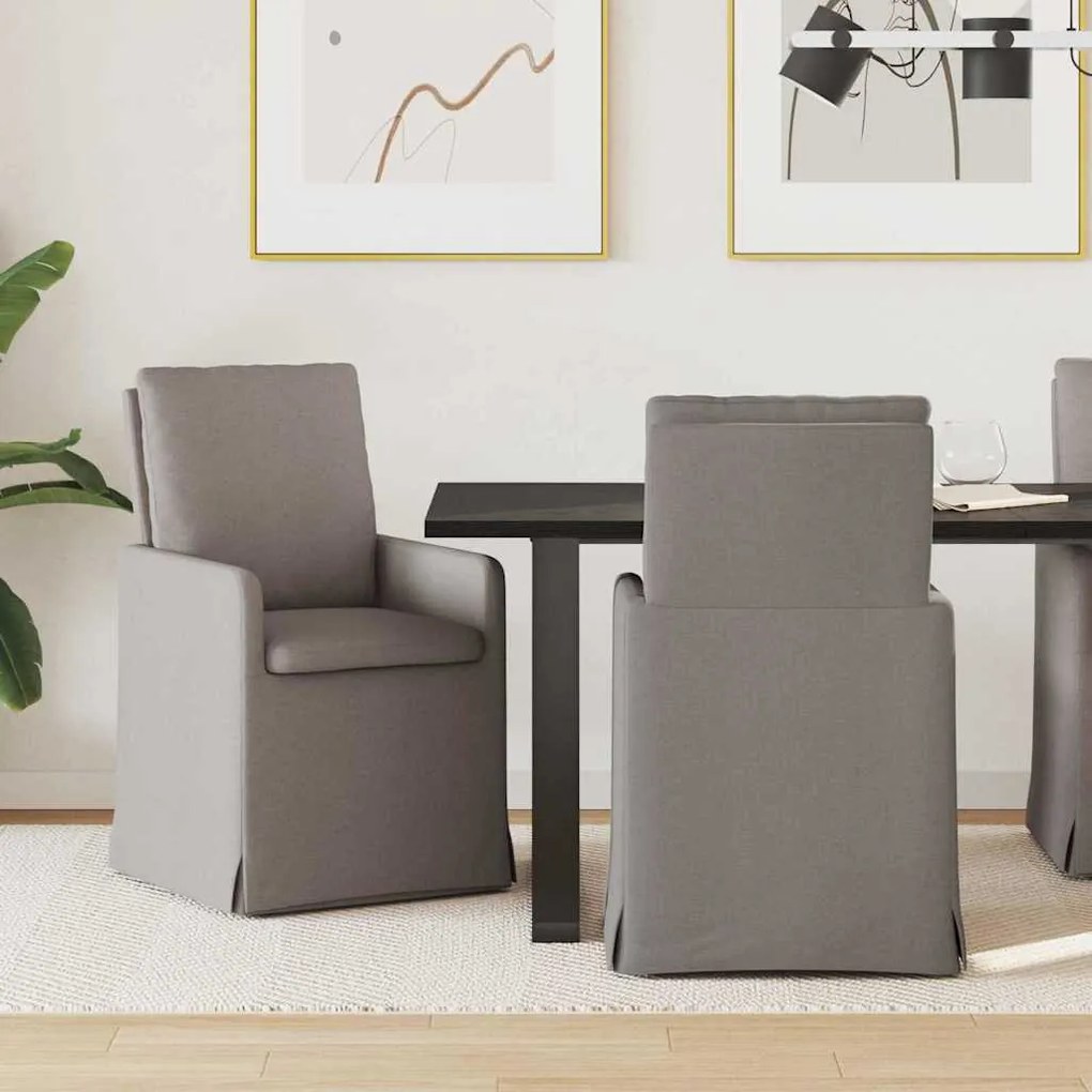 vidaXL Cadeiras de Jantar 2 pcs Cinzento-acastanhado 57 x 67 x 98 cm