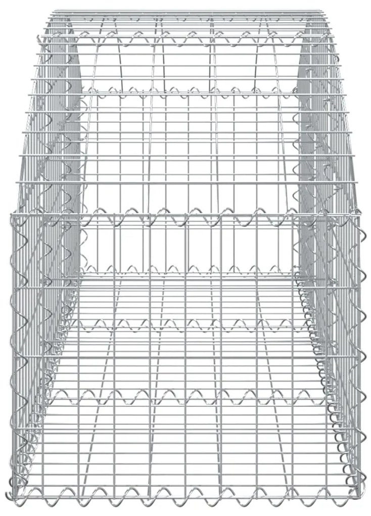 Cesto gabião arqueado 150x50x40/60 cm ferro galvanizado