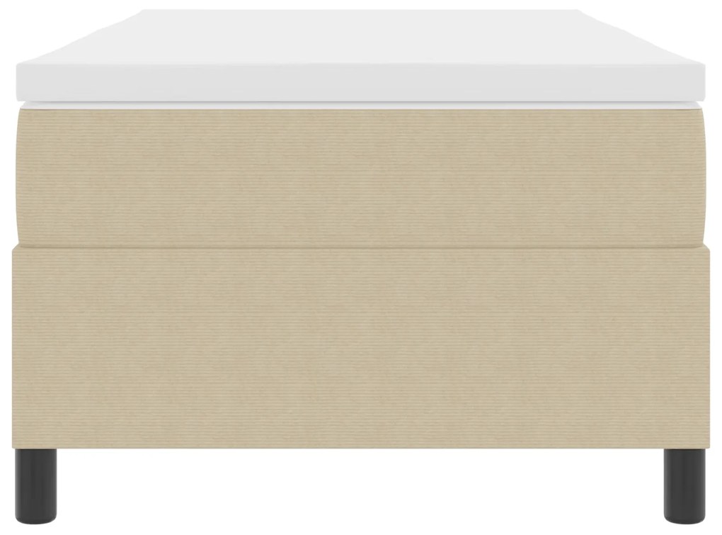 Cama Box com Colchão Verde Claro Cinza 100x200 cm Tecido de Veludo