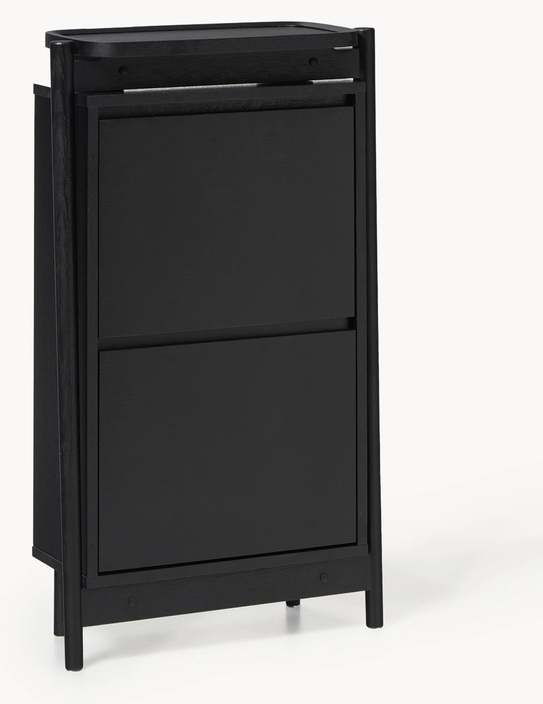 Sapateira em madeira Libby, preto