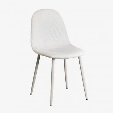 Cadeira De Jantar Glamm Deluxe Toupeira Claro & Bombazina Crema Linho - Sklum