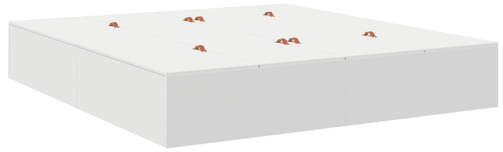 Cama de Armazenamento Branca 200x200 cm