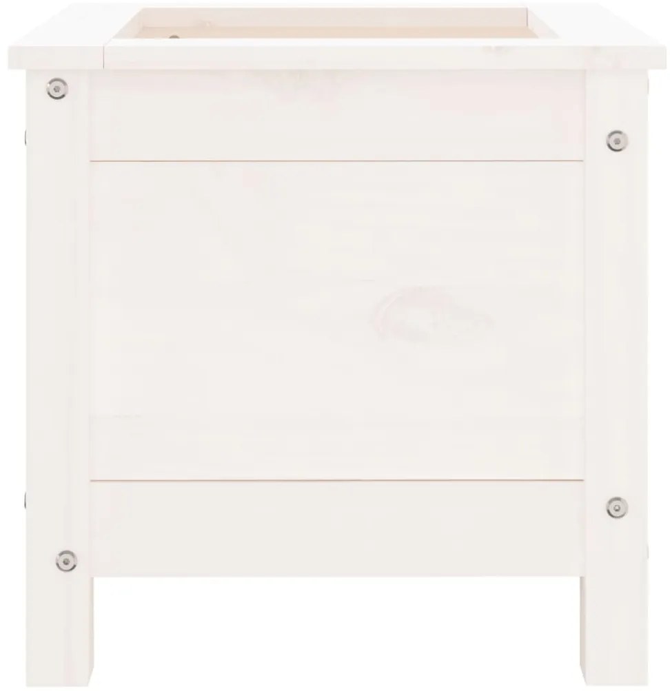 Vaso/floreira de jardim 40x40x39 cm pinho maciço branco