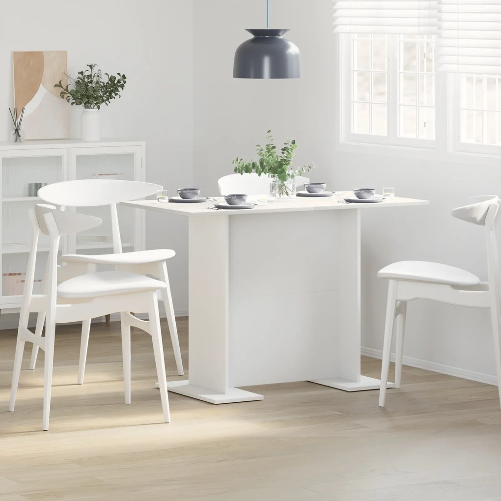 Mesa de Jantar vidaXL Branca 110x60x75 cm Madeira Engenharia