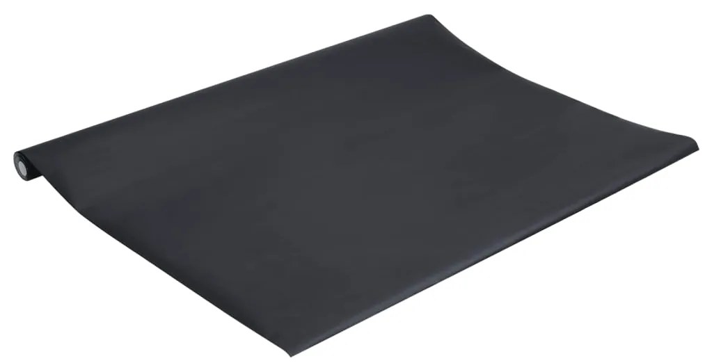 Autocolantes para móveis 90x500 cm PVC preto mate