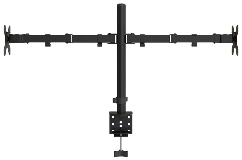 Suporte duplo para monitor VESA 75/100 mm aço preto