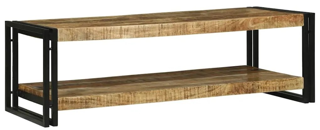 Mesa de Café 120x50x38 cm Madeira Sólida Rústica de Mangueira