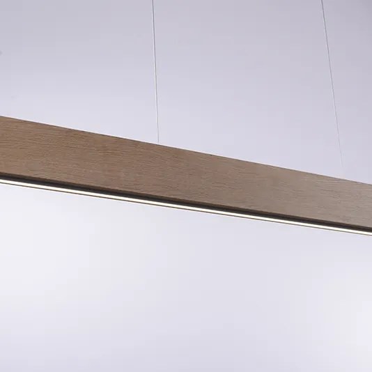 Candeeiro de suspensão castanho 121 cm com LED e comando remoto - Ajdin Moderno