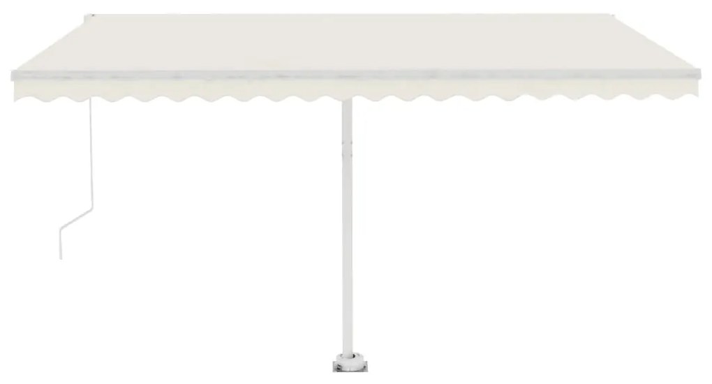 Toldo retrátil manual independente 400x300 cm cor creme