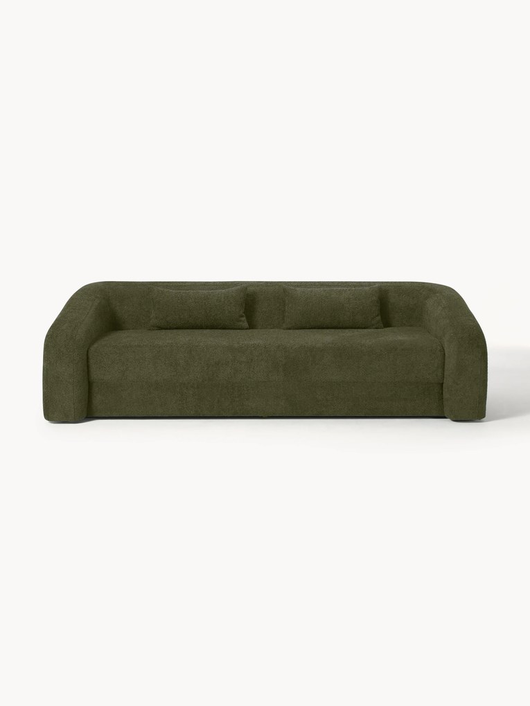 Sofá-cama em teddy-bouclé Eliot (3 lugares)