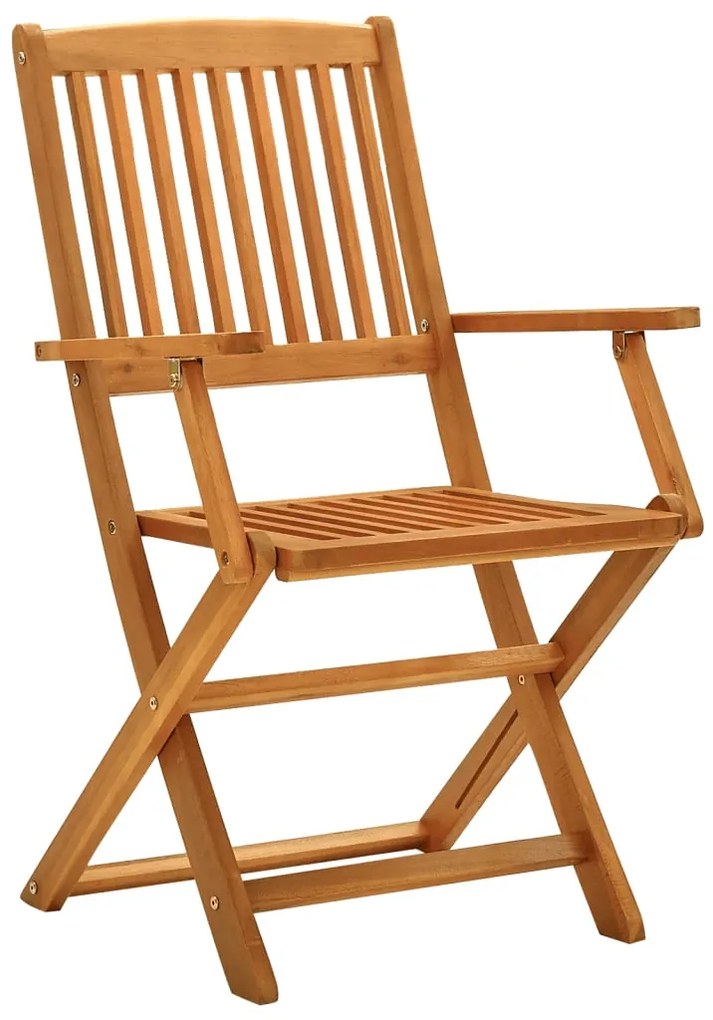 Conjunto de jantar p/ jardim 5 pcs madeira de acácia maciça
