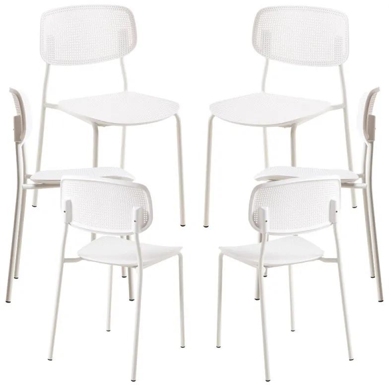 Pack 6 Cadeiras Piki - Branco