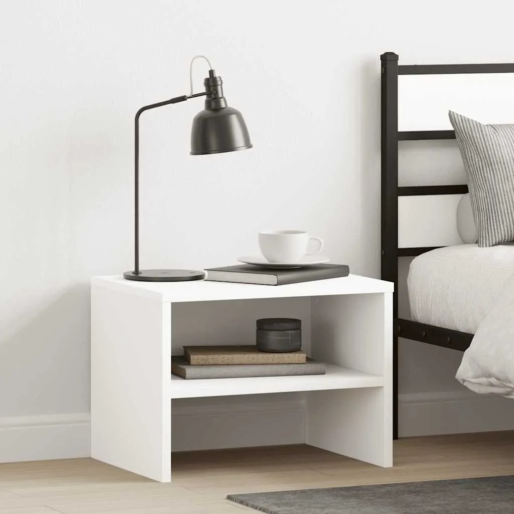Mesa-de-cabeceira 40x30x30 cm aglomerado branco