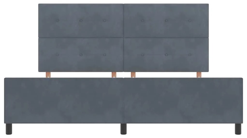 Cama vidaXL Cinza Escuro 200x200 cm Veludo