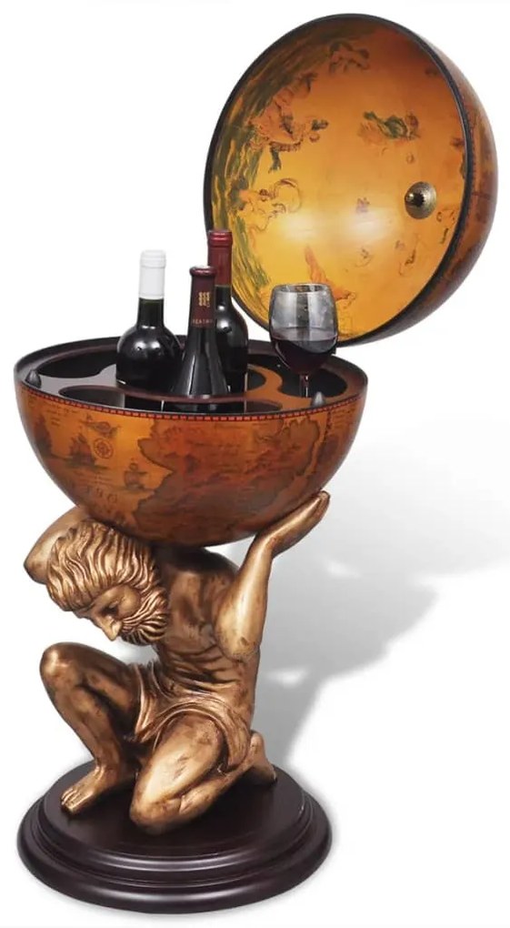 Bar globo terreste para vinho design Atlas 42x42x85 cm