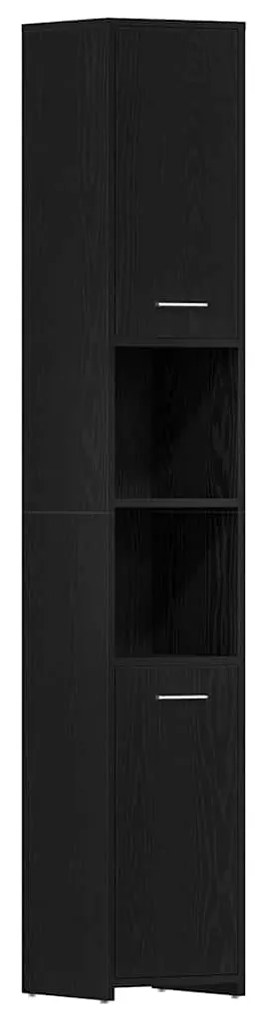 Conjunto de Móveis de Casa de Banho vidaXL 4 Peças Carvalho Preto Made