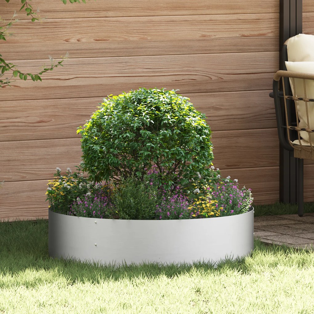 vidaXL Grandes Vasos de Metal Galvanizados Metal Grande