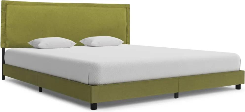 Estrutura de cama em tecido verde 180x200 cm