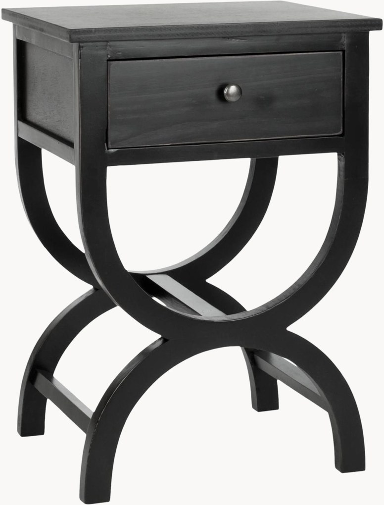 Mesa de cabeceira em madeira de pinho com gaveta Maxine