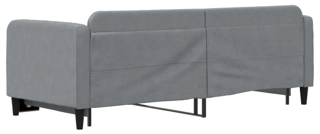 Sofá-cama com gavetão 80x200 cm tecido cinzento-claro