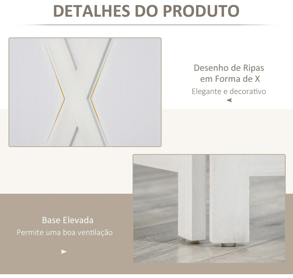 Biombo de 3 Paineis Separador de Ambientes Dobrável 136,5x170cm Divisória para Espaços de Madeira Decoração Elegante Branco