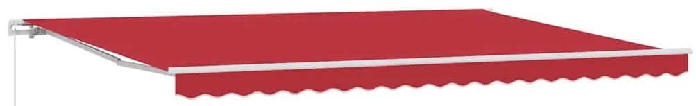 Toldo Retrátil Manual Vermelho 500x300 cm