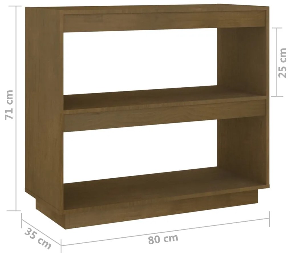 Estante 80x35x71 cm pinho maciço castanho mel