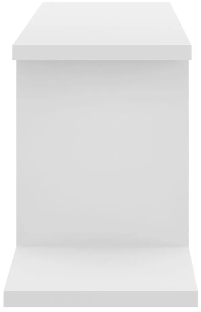 Prateleira TV parede 125x18x23 cm derivados de madeira branco