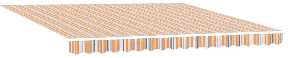 Toldo Retrátil Automático Listrado Multicolorido 400x300 cm
