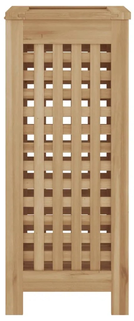 Cesto de roupa 35x25x60 cm madeira de teca maciça