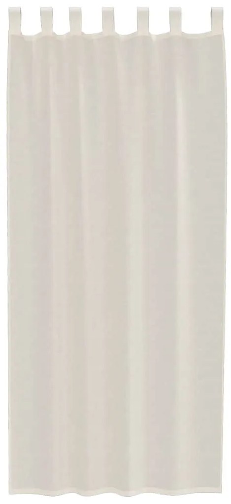 Cortinas de voile com aba 2 pcs creme