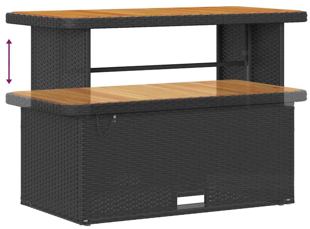 Conjunto de Sofá de Jardim de 13 Peças com Almofadas Preto Rattan de P