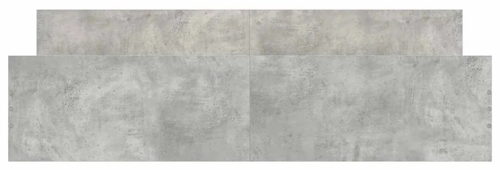 Estrutura cama c/ cabeceira e apoio pés 180x200cm cinza cimento