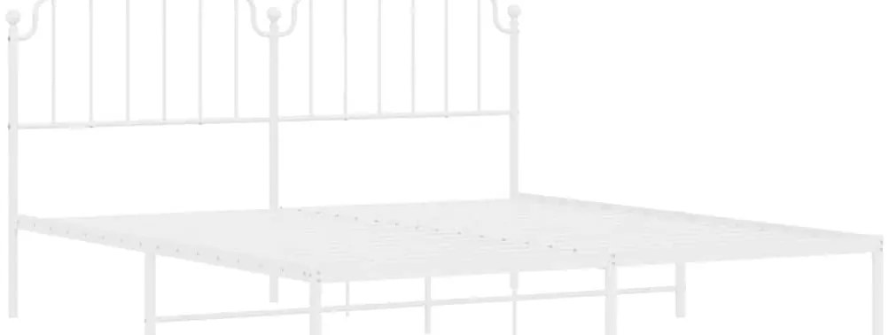 Estrutura de cama com cabeceira 183x213 cm metal branco