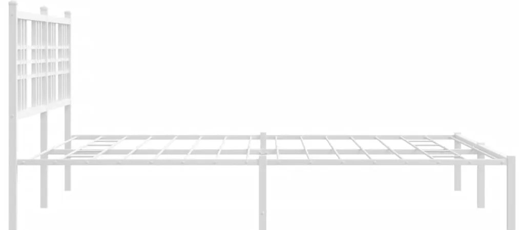 Estrutura de cama com cabeceira 160x200 cm metal branco