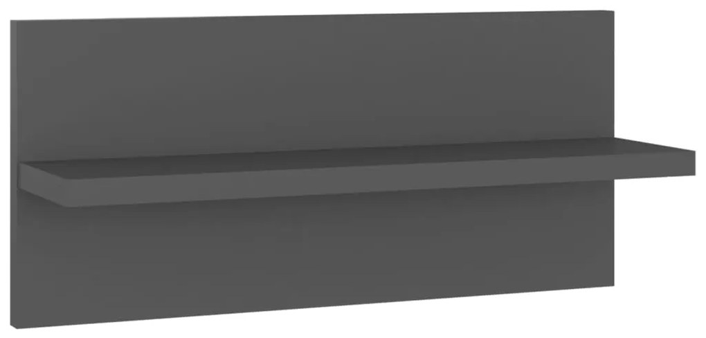 Estantes de parede 4 pcs derivados de madeira cinzento
