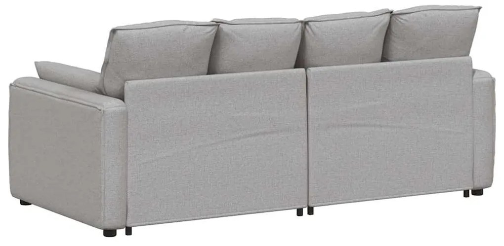 Sofá modular com almofadas cinzento nublado