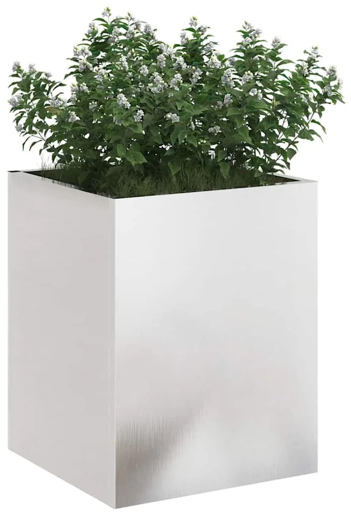 Vaso de Jardim Prata 50 x 32 x 40 cm Aço inoxidável