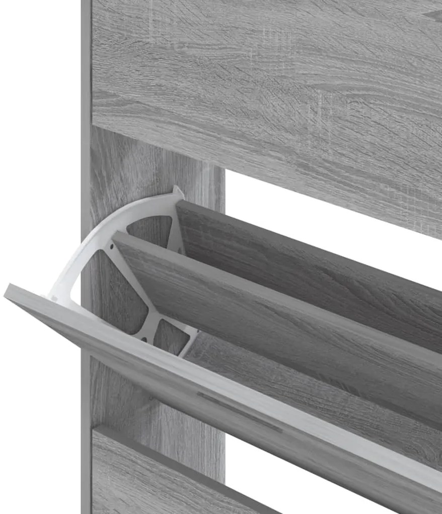 Sapateira 63x24x147 cm derivados de madeira cinzento sonoma
