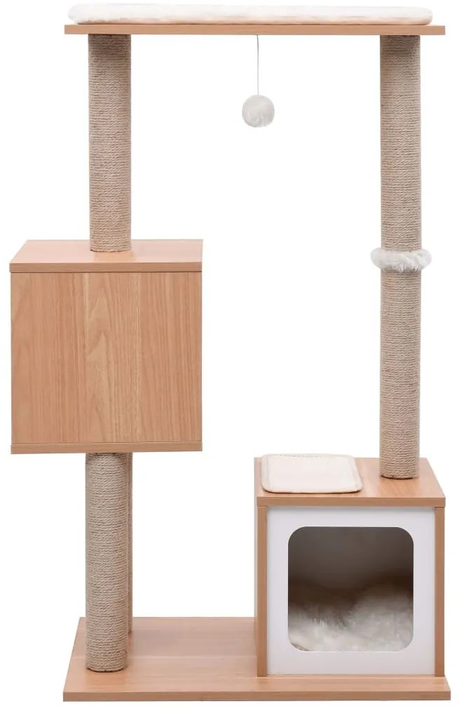 Árvore para gatos com tapete arranhador sisal 104 cm